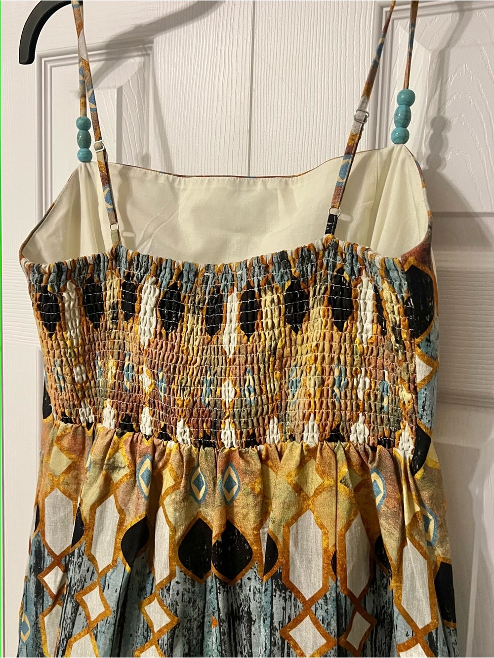 Christian Lacroix Stained Glass Linen Blend Fringe Dress Size Large - Picture 7 of 14